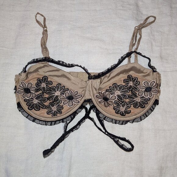 For Love And Lemons Other - For Love and Lemons Floral Emboridery Bra